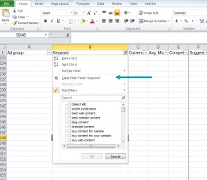 Using Excel Filter to Delete or Keep Rows Containing Specific Text or ...